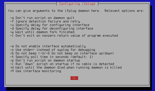 Configuration help Configuration help